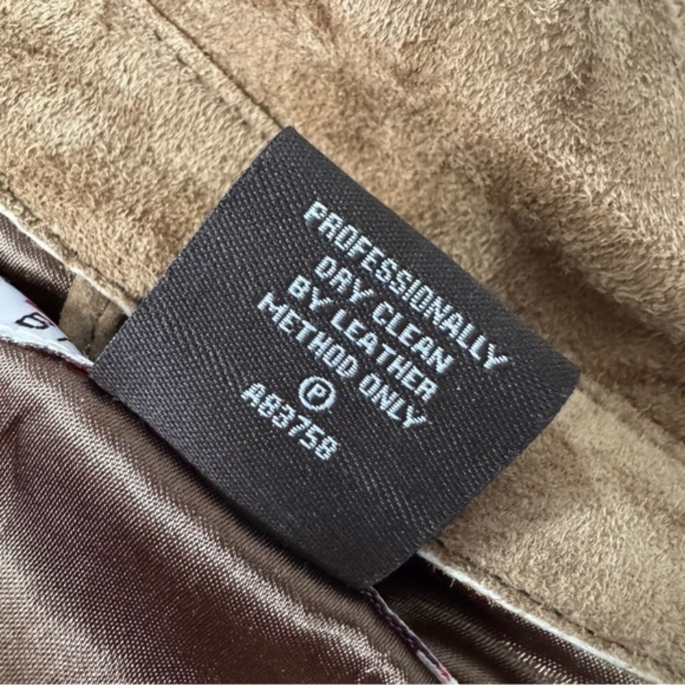 Bradley Bayou Medium Camel/Caramel Brown‎ Suede Leather Coat Cotton Lacing - Picture 10 of 10
